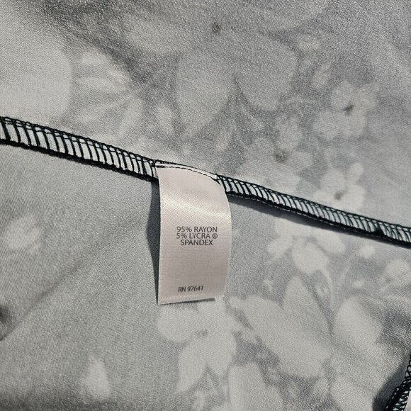 J. Jill Wearever Collection Womens XLp Dress Back Keyhole Emerald Green Floral - Picture 4 of 4